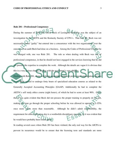 Code of Professional Ethics and Conduct