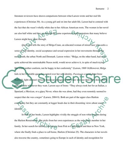 Nella Larsen as One of the Major Contributors of the Harlem Renaissance Literature