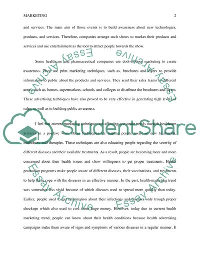 Health care marketing