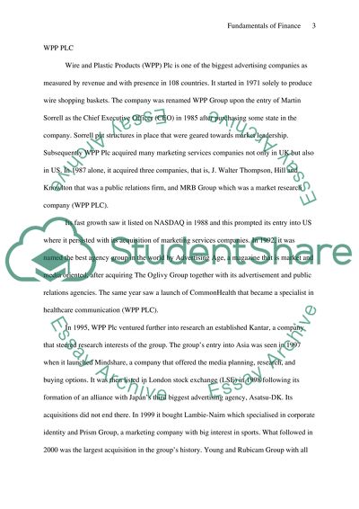 Fundamentals of Finance: Investment Report on ITV and WPP Power Line Communcation