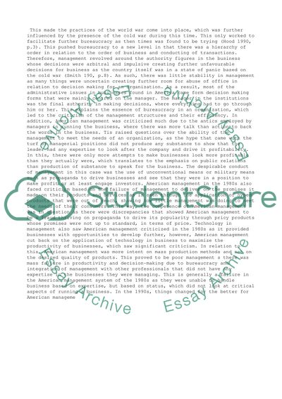 Why was American management criticised so much in the 1980s, so widely admired in the 1990s, and now so despised again