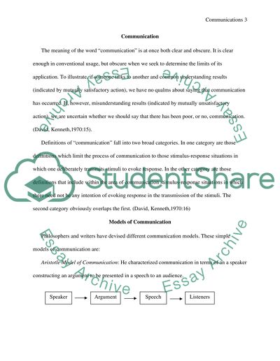 Models of Communication. Communication in Organisation
