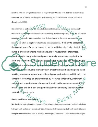 Impact of Stress on Nursing