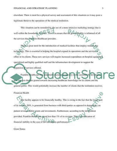 Financial and Strategic Planning