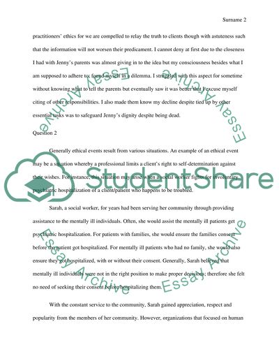 Ethical Dilemmas Reflections