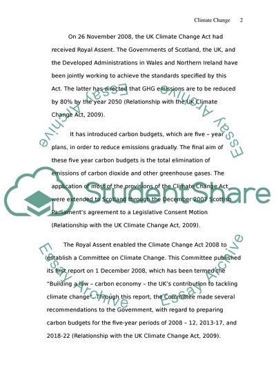 Climate and Legislation in the UK
