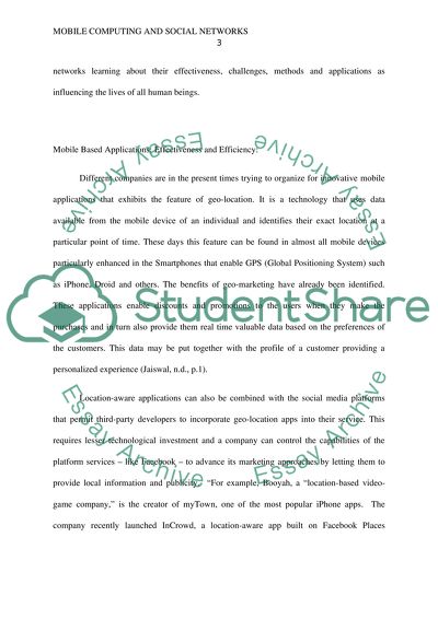 Mobile Computing and Social Networks