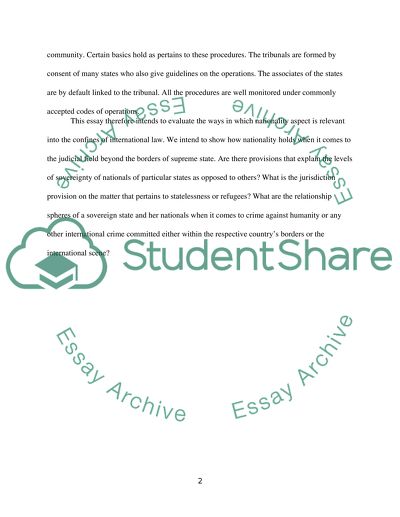 Nationality and International Judicial Process
