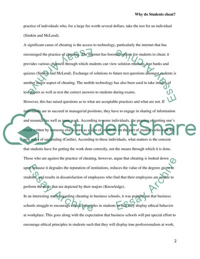 why students cheat essay