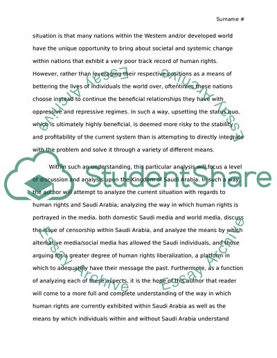 Human Rights in Saudi Arabia