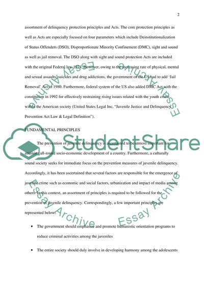 Juvenile Delinquency Prevention and Treatment