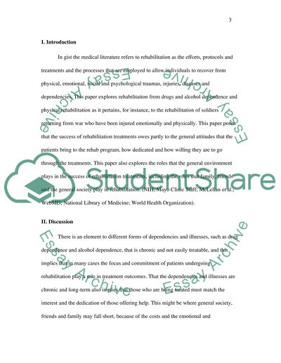 Rehabilitation from Drugs and Alcohol Dependence