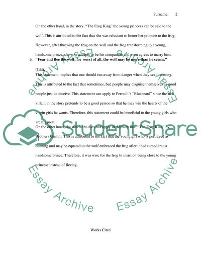 fairy tale argument essays answer key