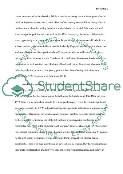 The Best Out of Students in an Environment Defined by the Elements of Race