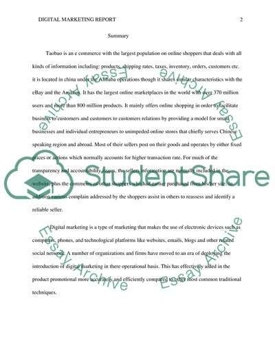 Digital Marketing - TaoBao