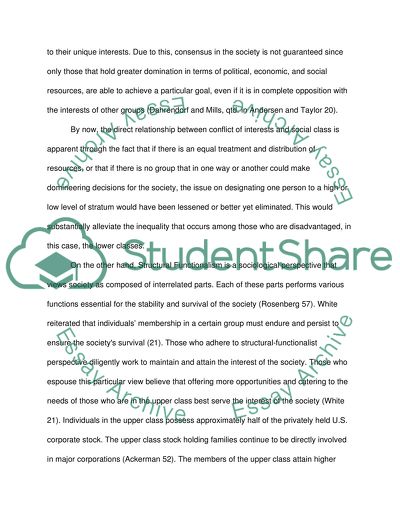 Inequality in Relation to Social Class