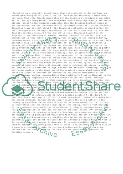 Possible Recommendations for Drowling Mountain