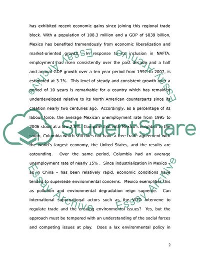 Economics: Research the effects of trade on the global environment