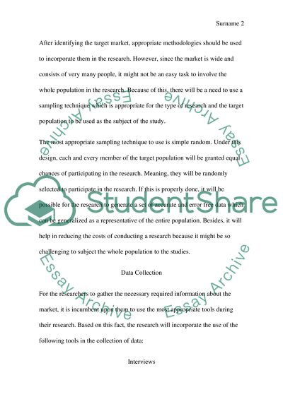 Research Proposal and Marking Schedule