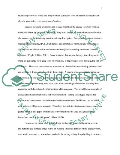 Drug Use and its Contribution to Crime