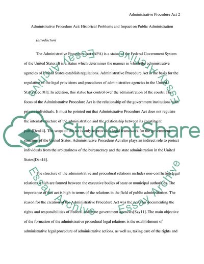 Historical Problems and Impact on Public Administration