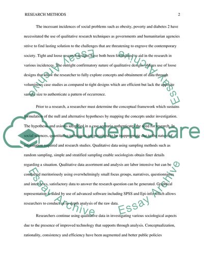 Research Methods Using Qualitative Designs