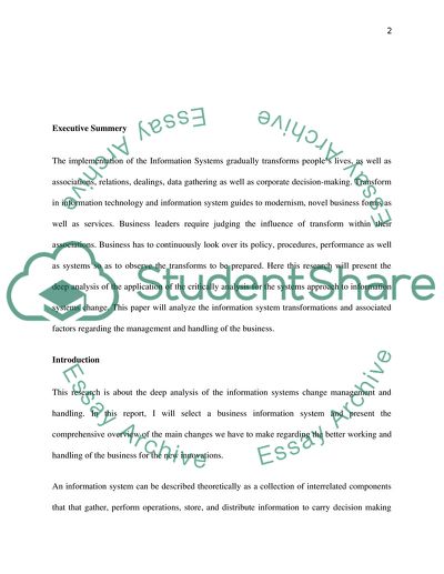 Systems Approach To Information Systems Change