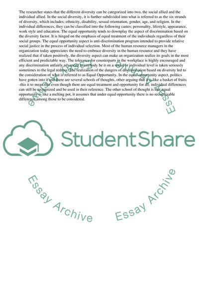 Diversity Management, a New Organizational Paradigm for Equality Policy-Making