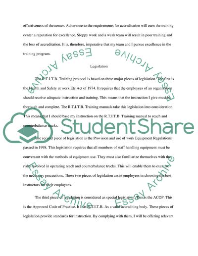 My Role as an RTITB Instructor