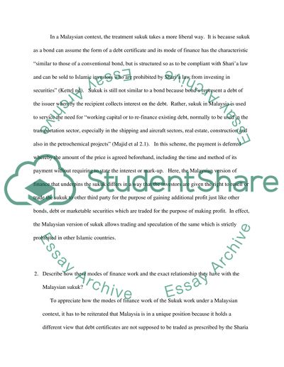 Islamic Finance: Malaysian Global sukuk