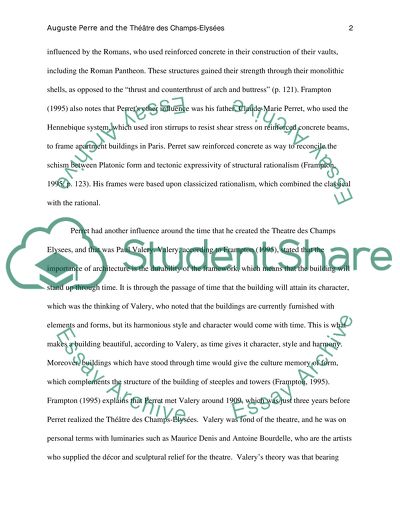 An Analysis of the Theoretical Ideas of Theatre des Champs-Lyses