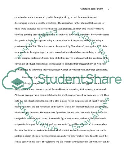 Annotated Bibliography