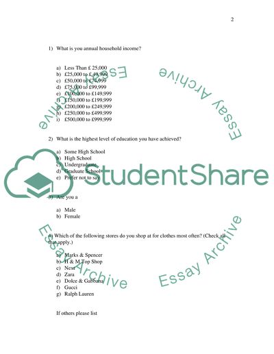 Marketing High School Research Proposal