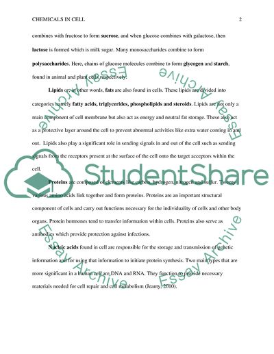 Common Household Chemicals Found in Cells