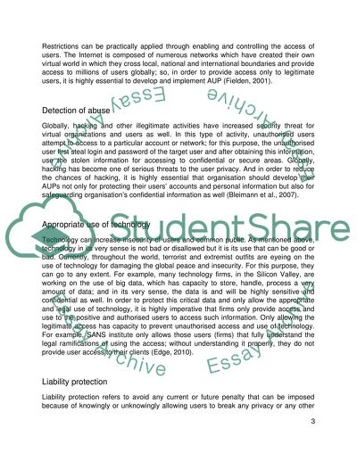 The Language and Use of Acceptable Usage Policy