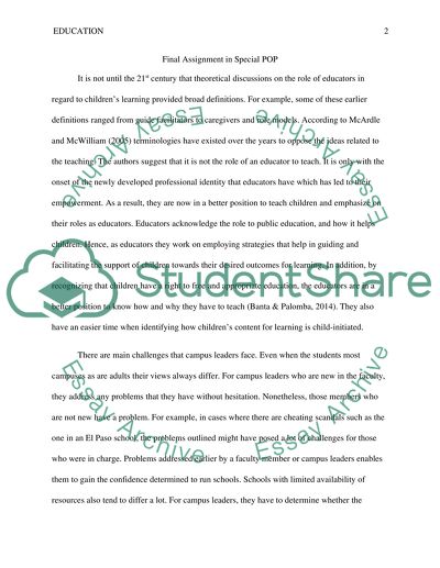 Final Assignment in Special POP