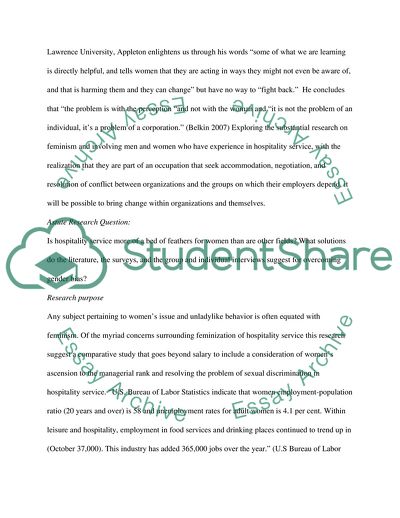 Gender Bias in Hospitality Service