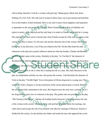 Gender Roles and Homoeroticism in Shakespeare