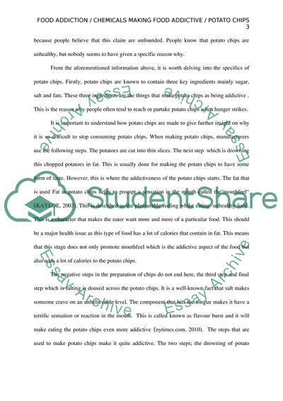 Food Addiction, Chemicals Making Food Addictive, Potato Chips