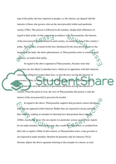 Philosophy of Justice in Platos Republic