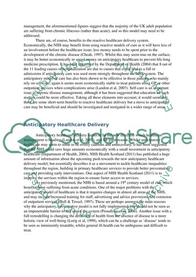 Contemporary Approaches to Managing Long Term Conditions/Chronic Disease