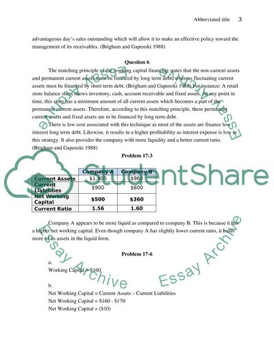 Finance Problem Solving