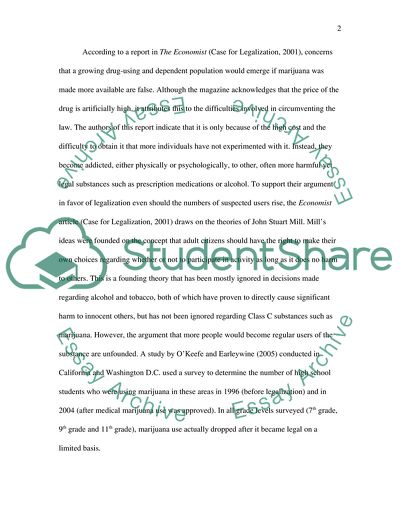 Legalization of Marijuana