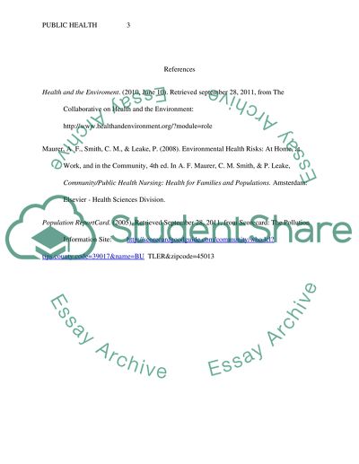 Community Health Hazard