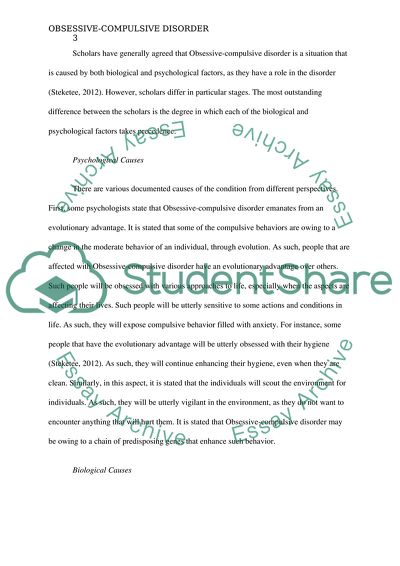 Obsessive-Compulsive Disorder Issues