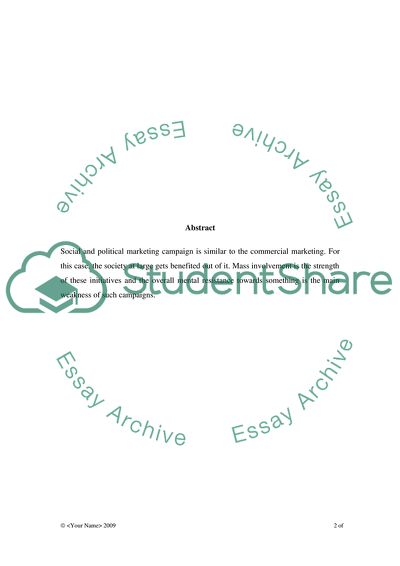 Social and Political Marketing Campaign