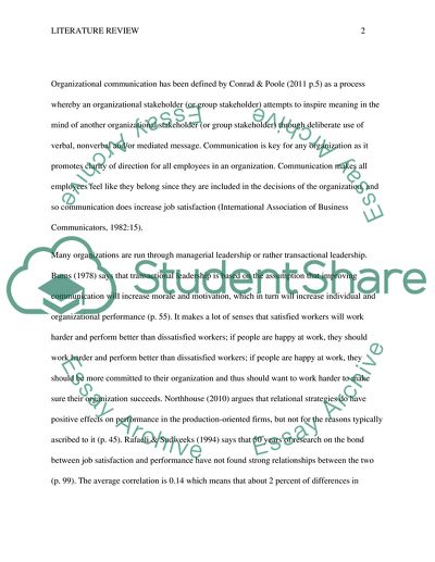 The impact of Communicational climate on job satisfaction and job performance