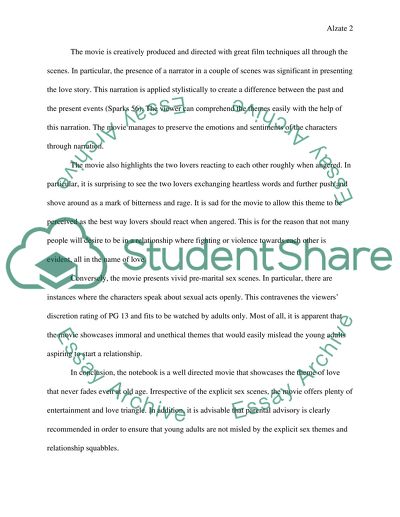Analyzing the Notebook Movie