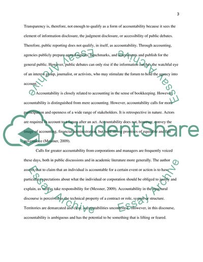 Corporate Governance - Accounting Is Not Accountability