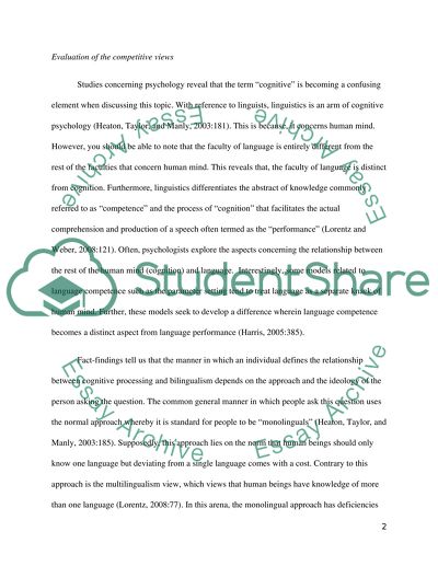 Policy and practice in the education of bilingual children